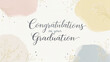 © Y.a.o.W - A clean and minimalist flat graduation greeting card design featuring a soft, pastel color background with message Congratulations on your graduation