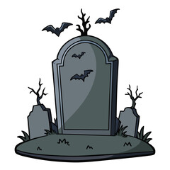 Tombstones Gravestones vector icon with Transparent Background Clipart.