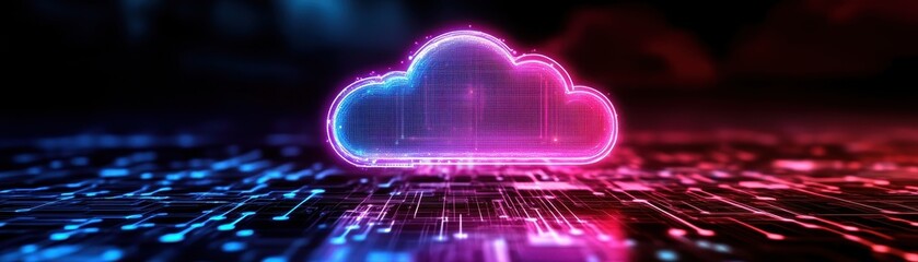 Cloud computing, digital network background