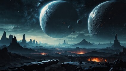 Wall Mural - Science fiction background