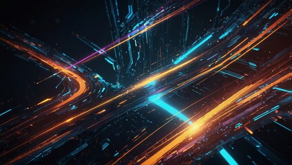 Wall Mural - Ultra futurist tech abstract background