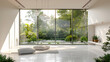 © Poramet - minimalist style luxury white living room with garden view