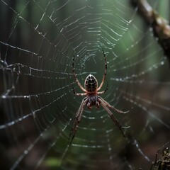 Wall Mural - spider on the web