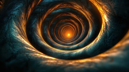 Wall Mural - Mysterious scene of a swirling spiral pattern, creating an entrancing visual effect that captures the essence of hypnosis.