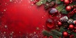 © GenerativeAIpicture - Festive Red Background for New Year Celebrations