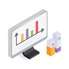 Take a look at this amazing icon of data analysis in modern style