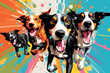 © Rawpixel.com - Colorful energetic dogs running