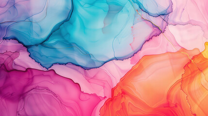 Wall Mural - soft marble ink in vibrant hues, flowing gradients create an elegant abstract backdrop, blending col