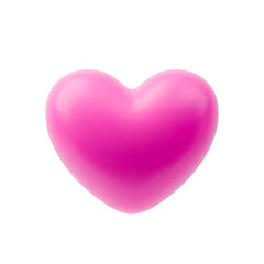 Wall Mural - 3d realistic heart. love icon for valentines day, mothers day, wedding. design element for card, ban