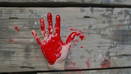 Traces of Truth: The Story Behind the Hand Print with Red Paint