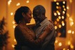 © Artem Zatsepilin - romantic elderly african american couple dancing at night amidst warm bokeh lights. family bonding and romance, health, wellness. active aging, healthy lifestyle, senior leisure, activity