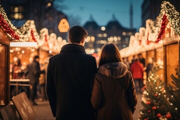 Canvas Print - Christmas market adult christmas market.