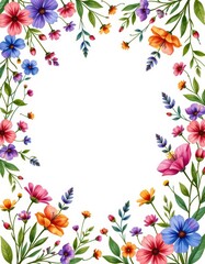 Sticker - frame with flowers