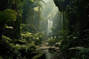 Jungle vegetation outdoors woodland.