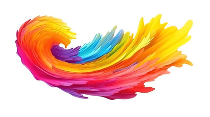 Wall Mural - amazing rainbow color brushstroke oil or acrylic paint design element