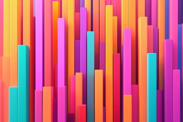Wall Mural - vibrant color bars create a dynamic visual texture, perfect for backgrounds, design projects, and di