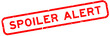 © bankrx - Grunge red spoiler alert word rubber square seal stamp on white background
