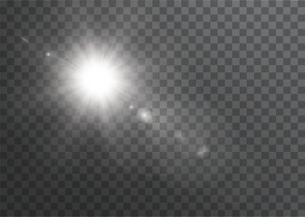 Wall Mural - the image depicts sunlight, including sunbeams and a sunrise effect. the image also contains a beaut