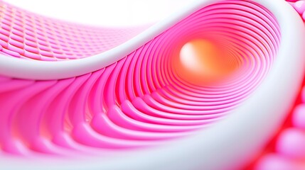 Exploring the dynamic flow of vibrant pink waves in abstract 3d design a journey through color and form