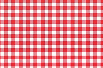 Red gingham tablecloth pattern background.