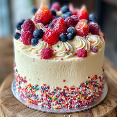 Wall Mural - cake with berries