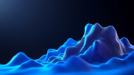 Fototapete - Design digital technology concept with polygonal shapes on dark blue background.