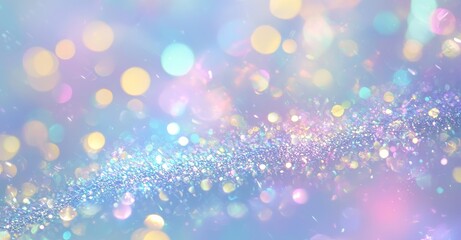 Fototapete - An image with a bokeh background, diamond dust and glitter, and subtle tonal variations. Stock photo.