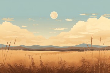 Canvas Print - landscape grassland outdoors savanna.