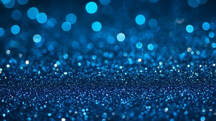 Aufkleber - This magical background has a glistening blue bokeh effect