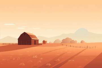 Canvas Print - farm architecture landscape outdoors.