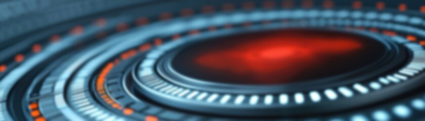 Wall Mural - futuristic abstract design featuring intricate circular patterns with glowing elements and a vibrant