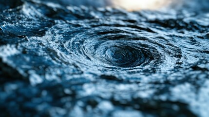 abstract water vortex texture 3d rendering swirling water blue depth liquid backgroun