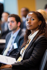 Wall Mural - Diverse professionals attending a business conference