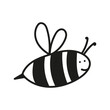 © anntre - Hand drawn funny bee character. Nature insects doodle illustration