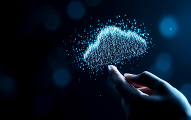 Wall Mural - developer writing optimized syntax for cloud system operations, code on screen, system programming