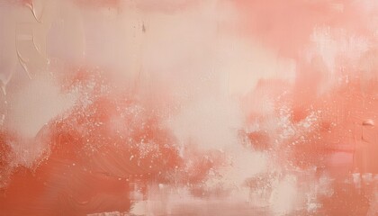 Poster - Ethereal Blush and Peach Textured Abstract Background with Gentle White Brushstrokes. Perfect for Branding in Beauty, Wellness, Minimalist Decor, and Elegant Product Display