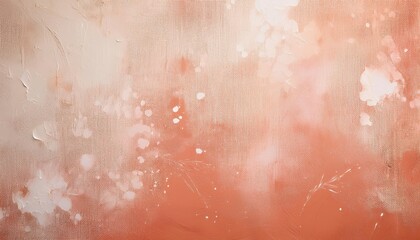 Poster - Ethereal Blush and Peach Textured Abstract Background with Gentle White Brushstrokes. Perfect for Branding in Beauty, Wellness, Minimalist Decor, and Elegant Product Display
