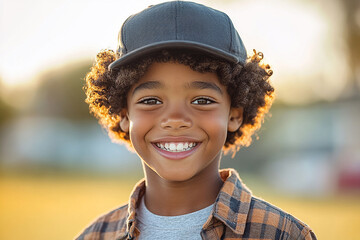 Black teenager boy on a outdoors background