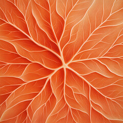 Poster - A vibrant, abstract depiction of leaf veins in orange hues, showcasing intricate patterns and natural beauty.