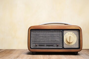 old radio on a table