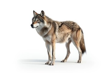  Gray Wolf  Gray Wolf is isolated on a white background.