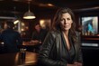 © Iigo - Portrait of a beautiful woman in a bar, looking at camera
