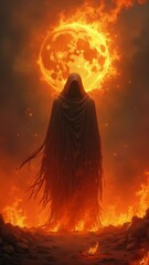 Aufkleber - Fire creature, all mortal lives expire, souls go to their doom in flames forever more