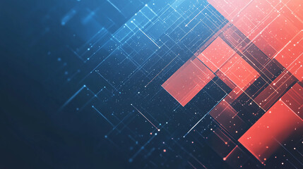 Wall Mural - Abstract modern geometric futuristic background, Abstract geometric pattern with blue, purple and red lines