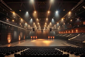 Wall Mural - concert stage and empty stands