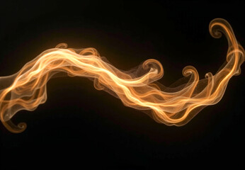 Wall Mural - a flame of fire in space on a black background