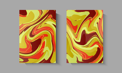 Wall Mural - liquid dynamic gradient color waves. fluid marble. abstract geometric background. designs for covers