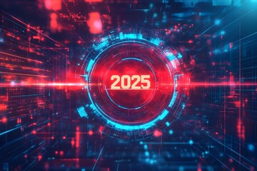 Poster - Futuristic Technology Concept for Year 2025