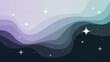 © Lull - Celestial waves background. Serene night sky, dreamy landscape.  Abstract waves and stars evoke tranquility.