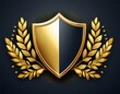 © Matilde - luxury golden shield badge with laurel wreath collection